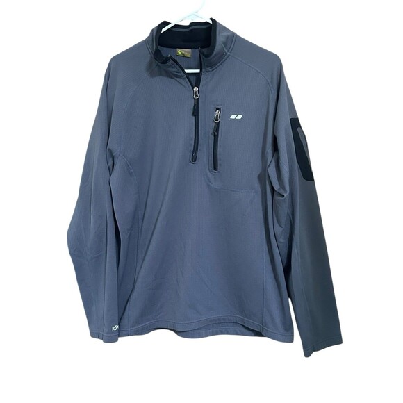Koppen 1/4 Zip Pullover Long Sleeve Shirt w/  Arm Pocket Gray/black Mens Size XL - Picture 1 of 9
